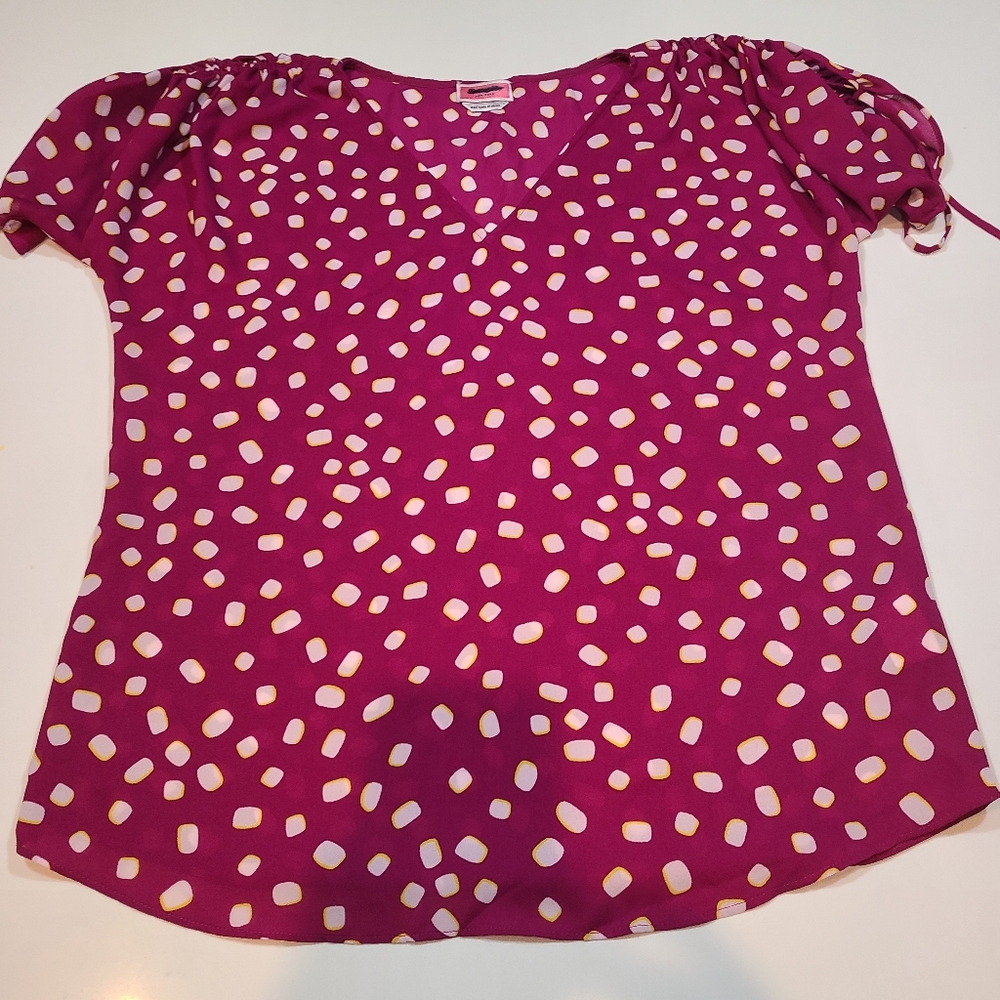 Kate Spade Pink Polka Dot Women's Blouse  in Size XXS